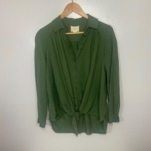 Anthropologie Extra Small Green Top